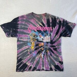 Goosebumps T-Shirt Mens Large Purple Tie Dye Horrorland Slappy Graphic Tee